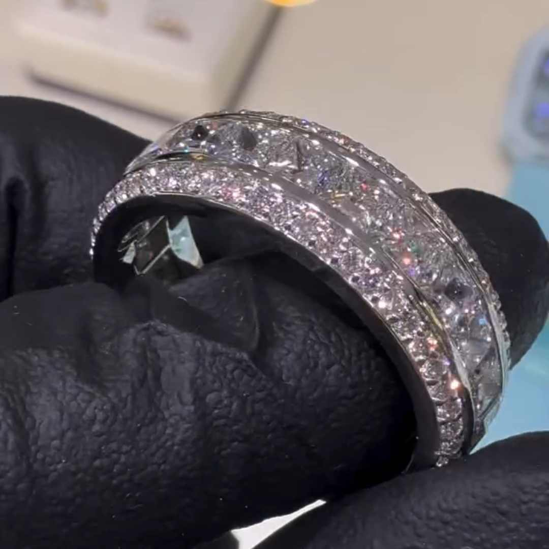 2ct Princess Cut Sterling Silver Handmade Ring