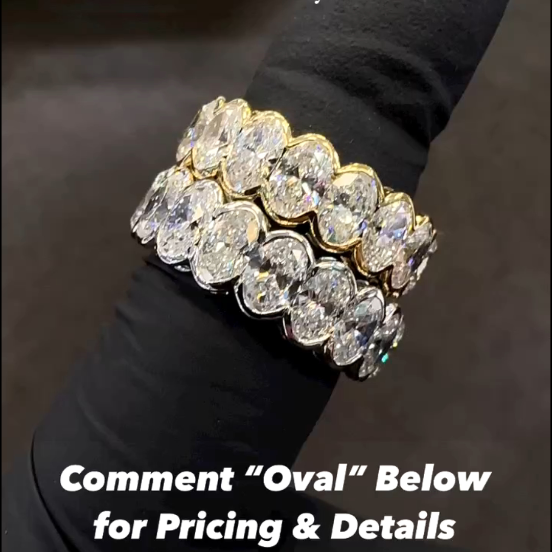 4ct Oval-cut Sterling Silver Handmade Ring