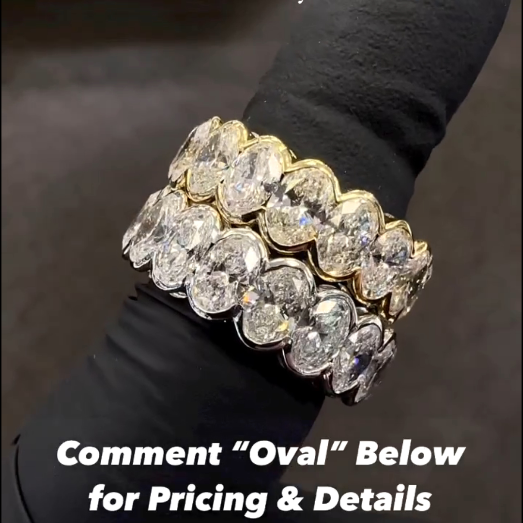 4ct Oval-cut Sterling Silver Handmade Ring