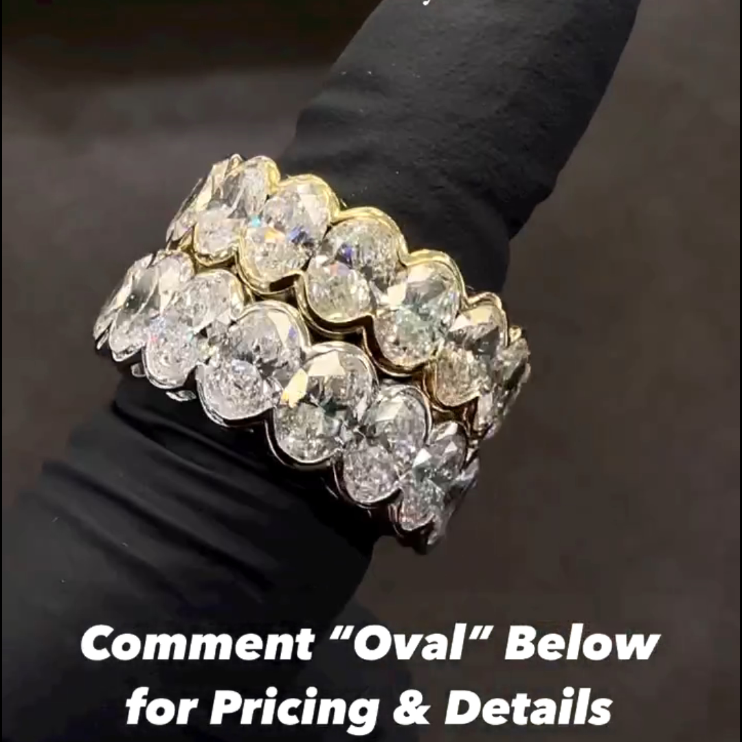 4ct Oval-cut Sterling Silver Handmade Ring