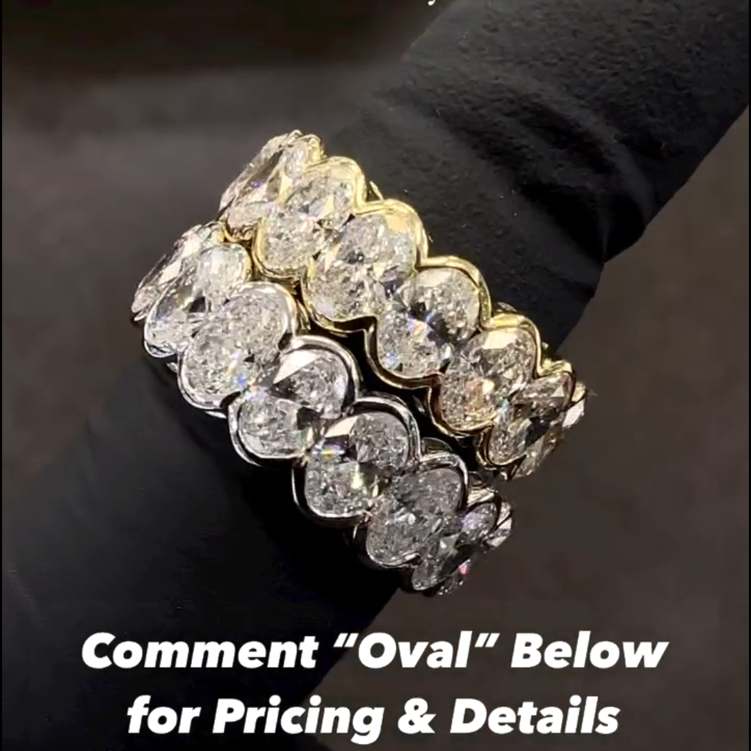 4ct Oval-cut Sterling Silver Handmade Ring