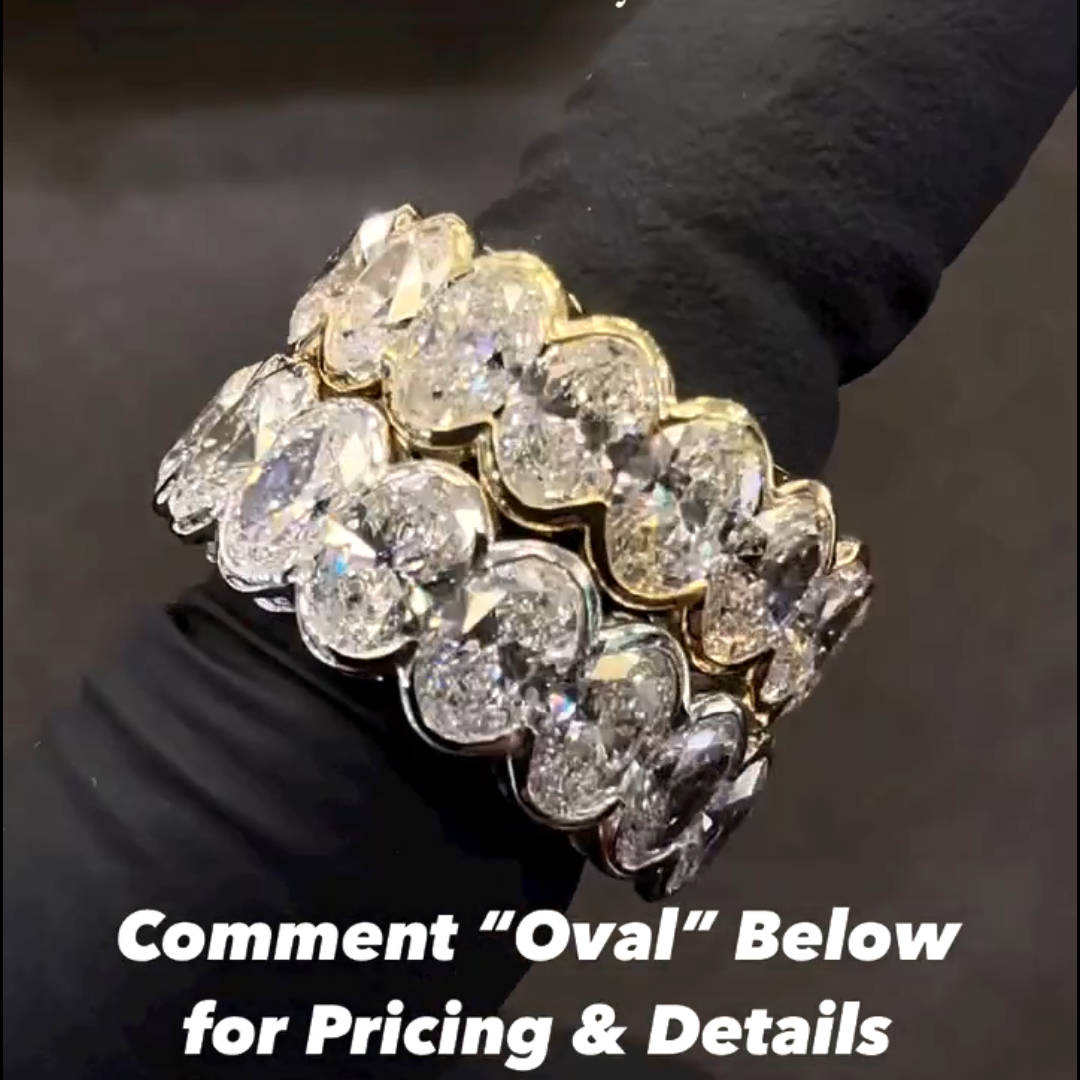 4ct Oval-cut Sterling Silver Handmade Ring