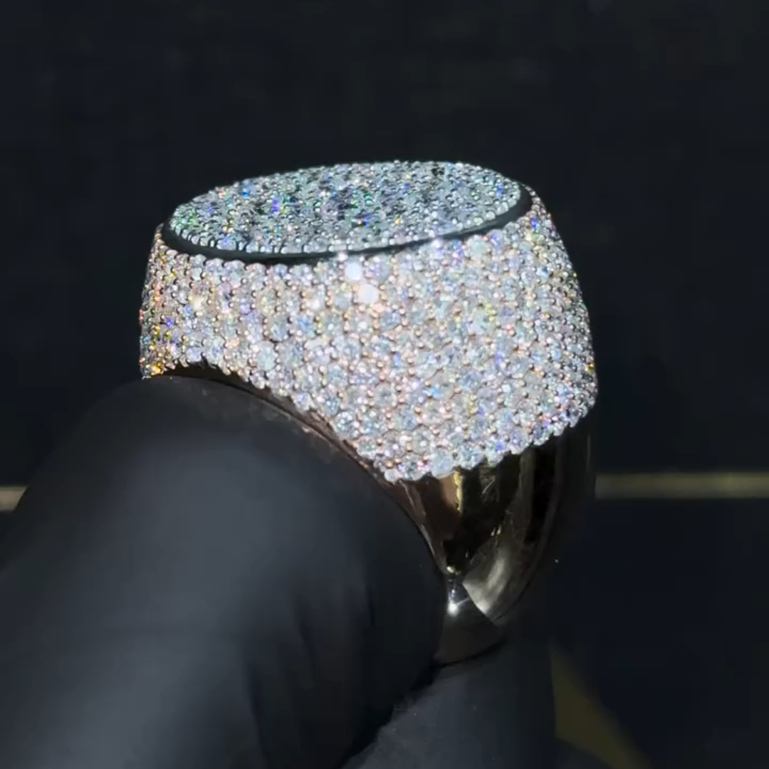 4ct Round-cut Sterling Silver Handmade Ring