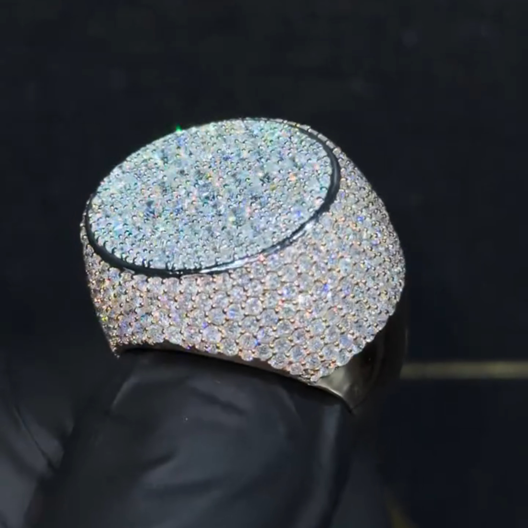 4ct Round-cut Sterling Silver Handmade Ring