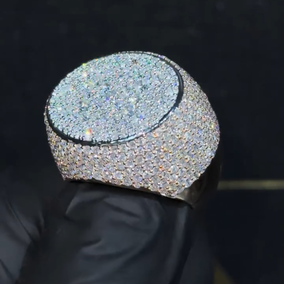 4ct Round-cut Sterling Silver Handmade Ring