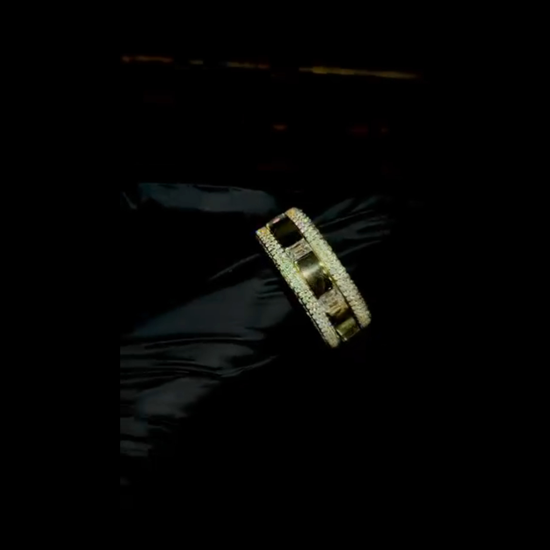 2ct Round-cut Sterling Silver Plated With Yellow Gold Handmade Ring