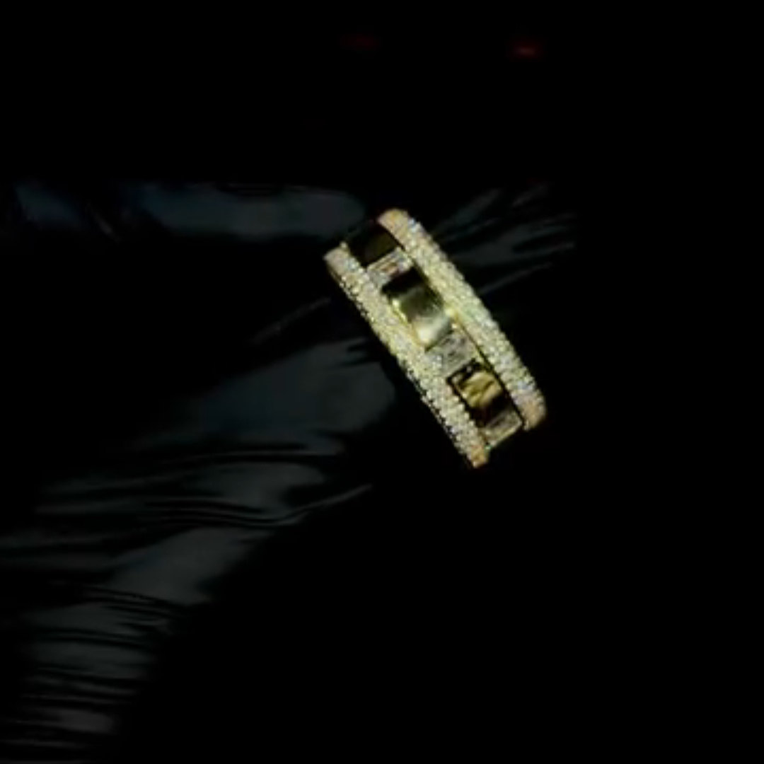 2ct Round-cut Sterling Silver Plated With Yellow Gold Handmade Ring