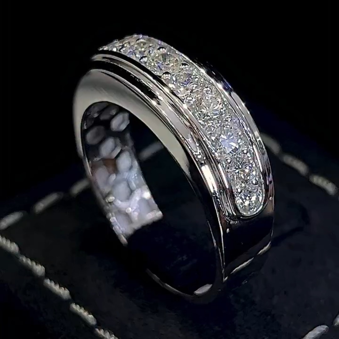 1ct Round-cut Sterling Silver Handmade Ring