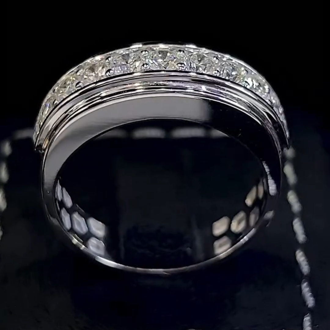 1ct Round-cut Sterling Silver Handmade Ring