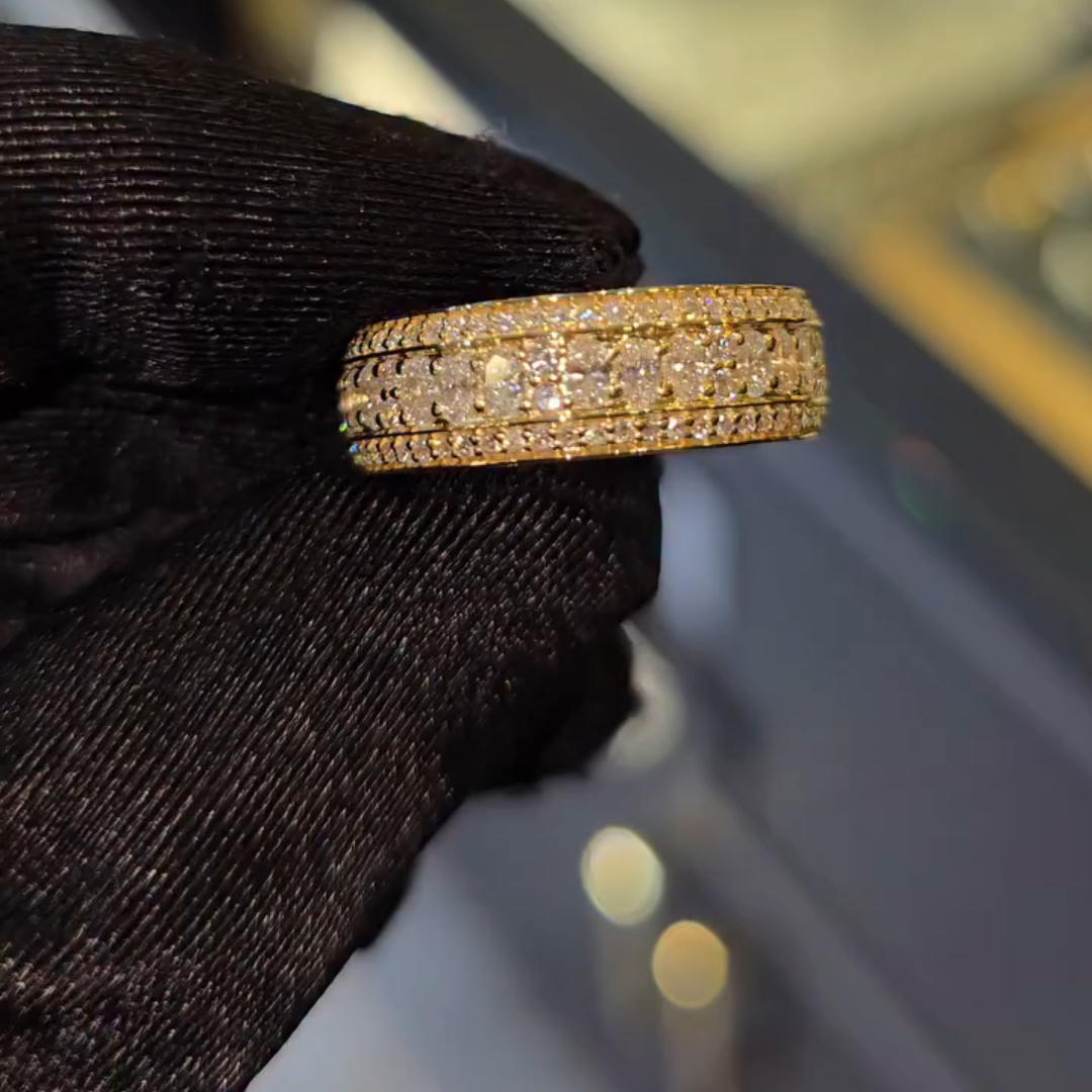 2ct Oval Cut Sterling Silver Plated With Yellow Gold  Handmade Ring