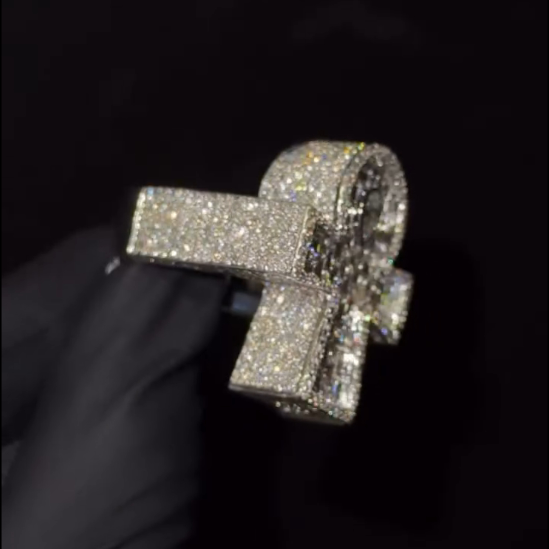 9ctw Pear-shaped Center Stone And Cushion-cut Side Stones Handmade Sterling Silver Ring