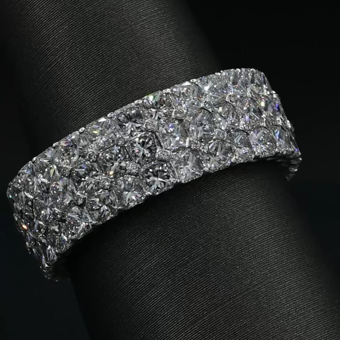 3ct Cushion-cut Sterling Silver Handmade Ring