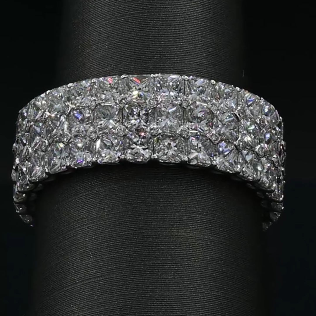 3ct Cushion-cut Sterling Silver Handmade Ring