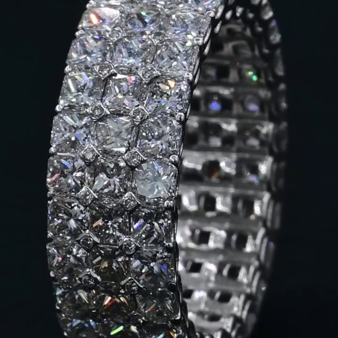 3ct Cushion-cut Sterling Silver Handmade Ring