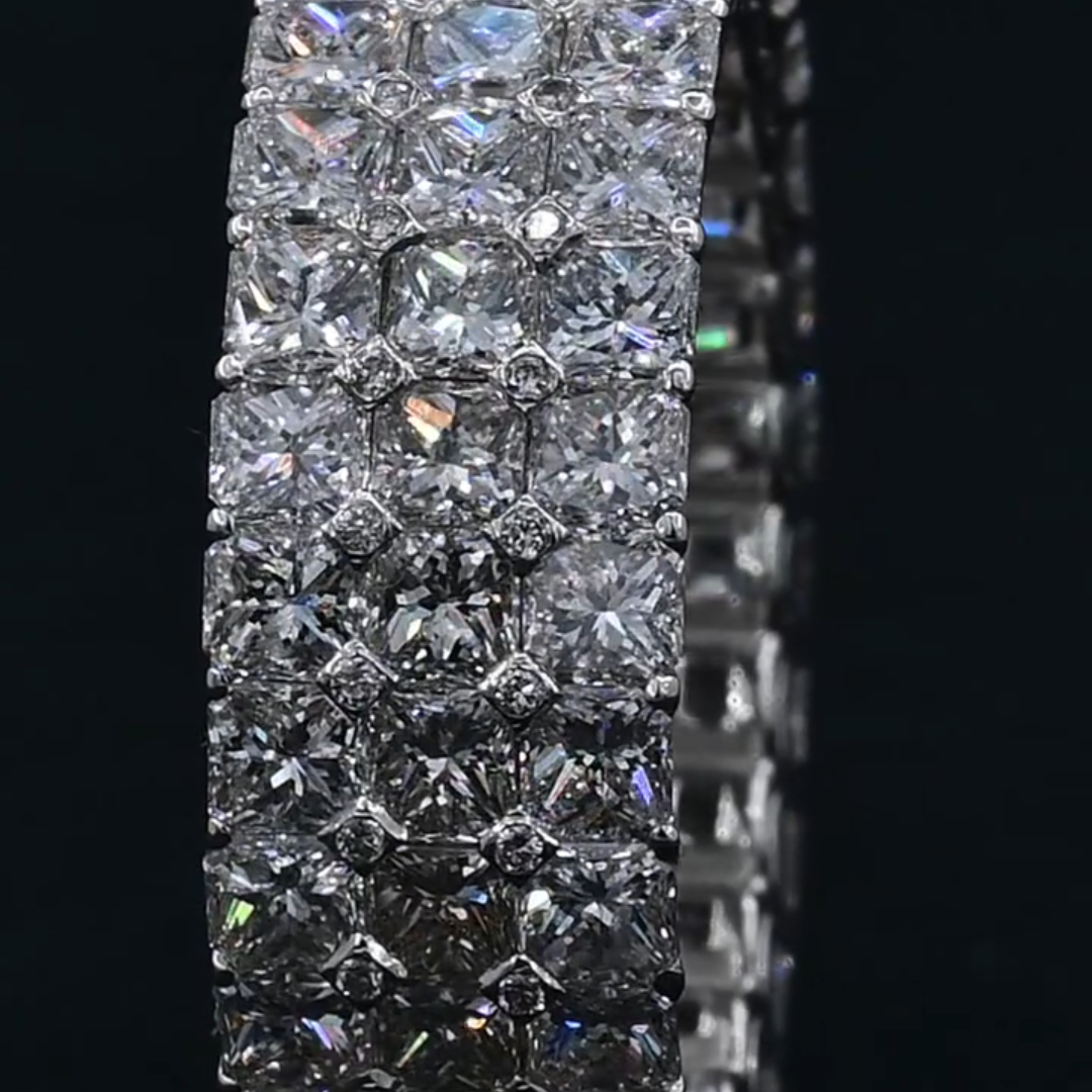 3ct Cushion-cut Sterling Silver Handmade Ring