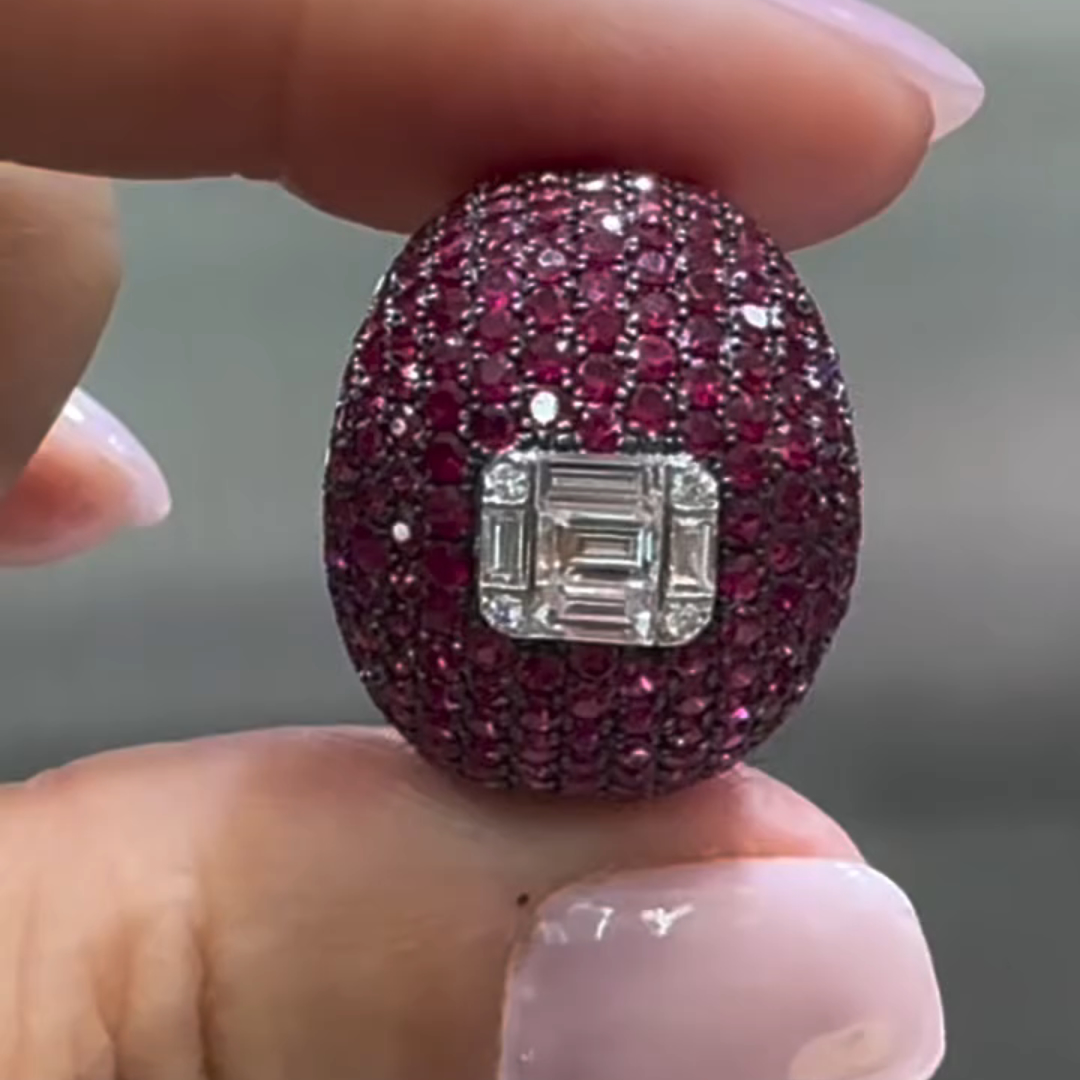 4ct Emerald-cut Sterling Silver Plated With Yellow Gold Handmade Ring