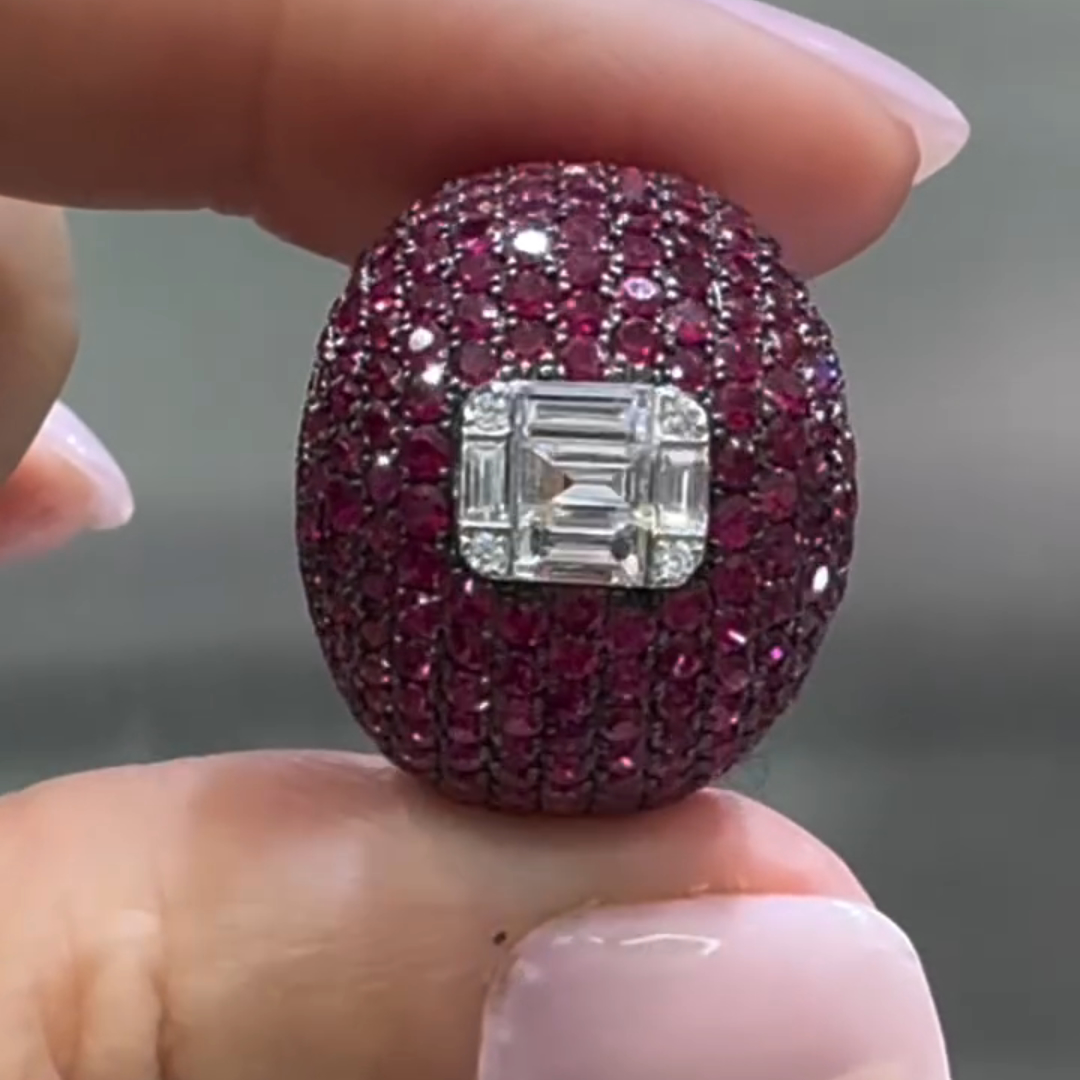 4ct Emerald-cut Sterling Silver Plated With Yellow Gold Handmade Ring