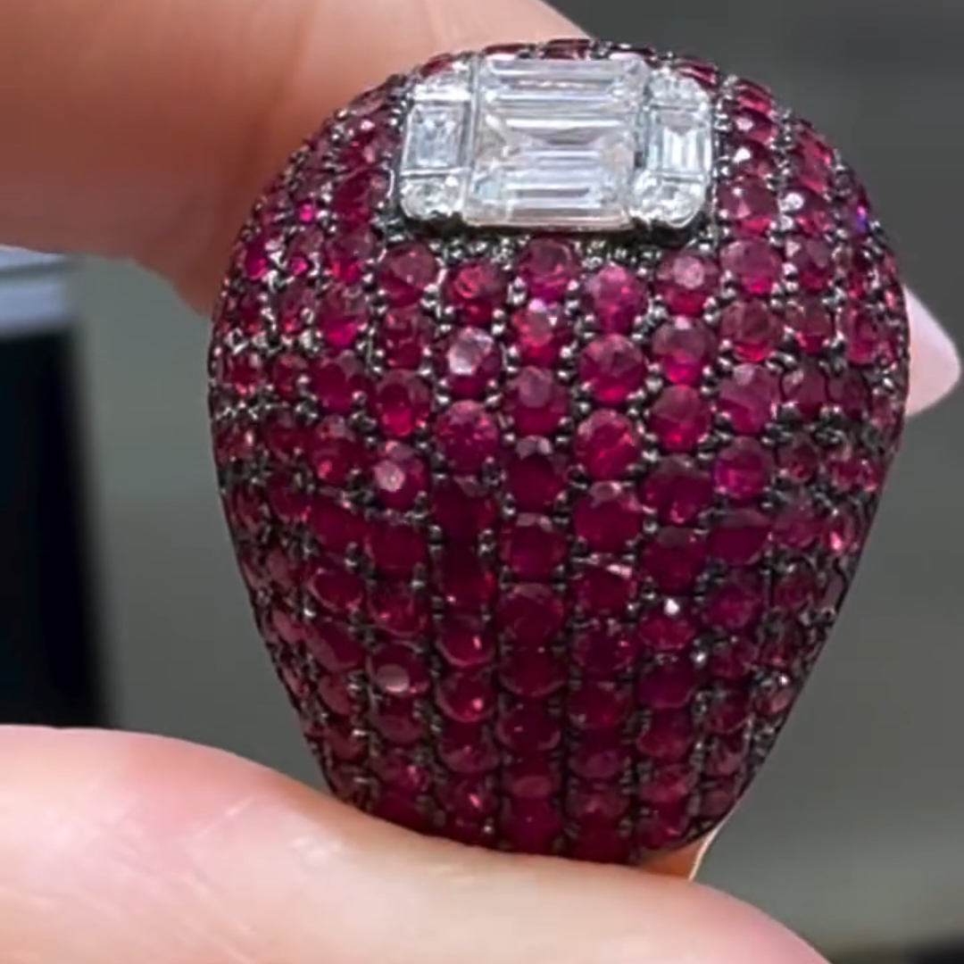 4ct Emerald-cut Sterling Silver Plated With Yellow Gold Handmade Ring