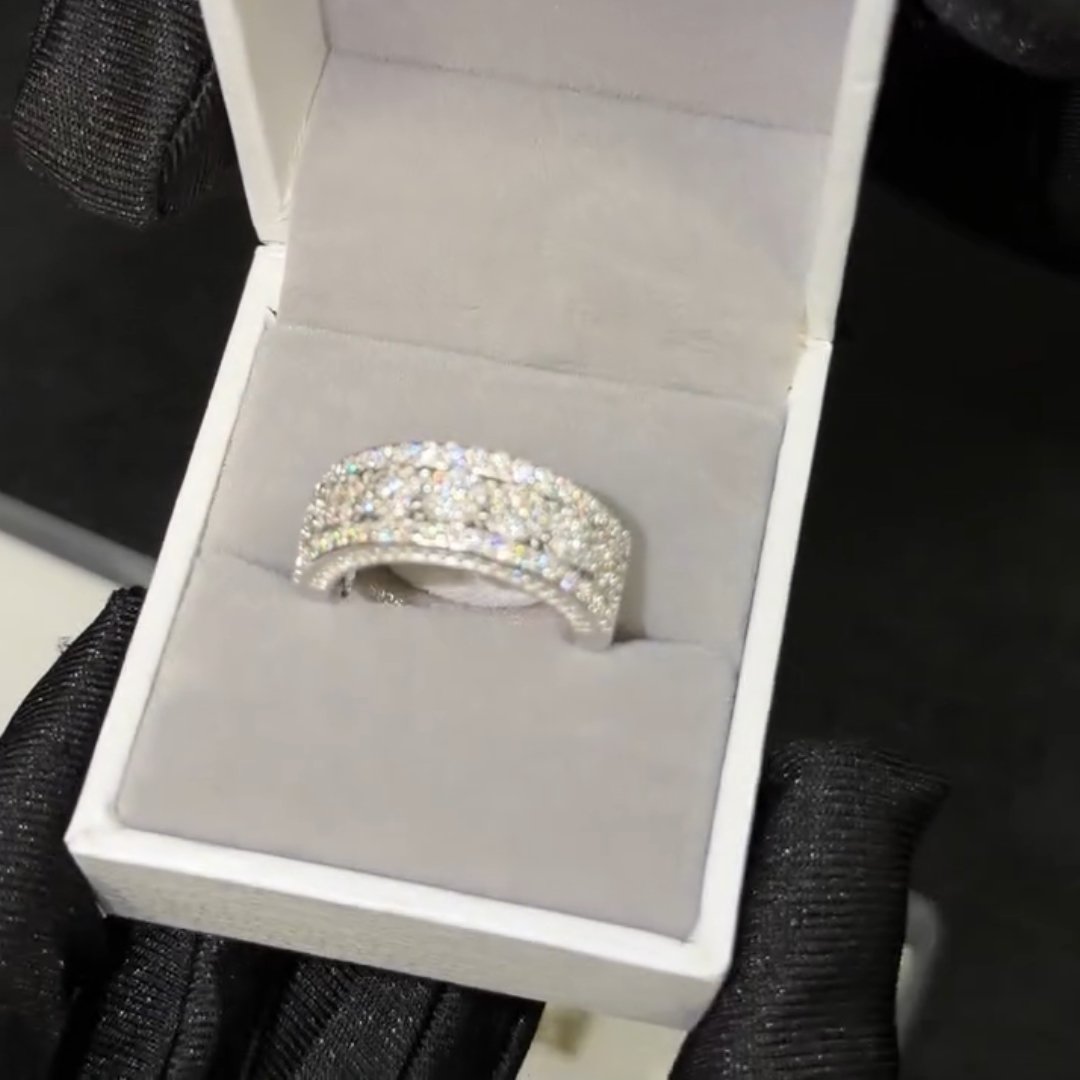 1.5ct Round-cut Sterling Silver Handmade Ring