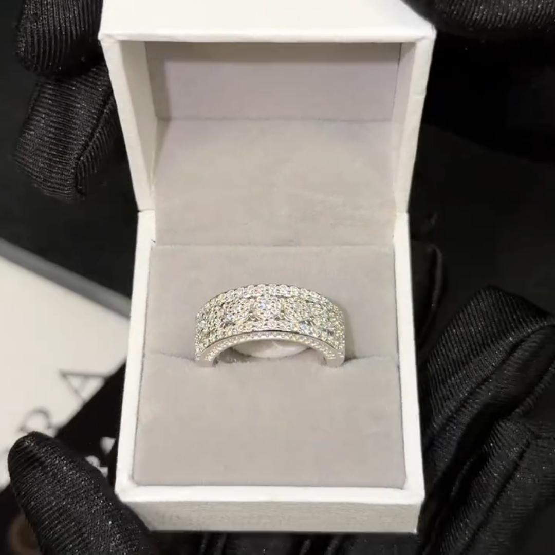 1.5ct Round-cut Sterling Silver Handmade Ring