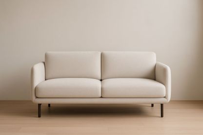 Canapé 2 places en tissu avec pieds métalliques