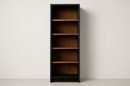 Bibliothèque en bois noir et marron