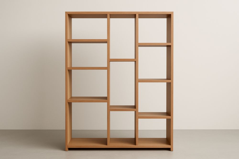 Étagère en bois MDF finition chêne 180cm x 120cm x 30cm