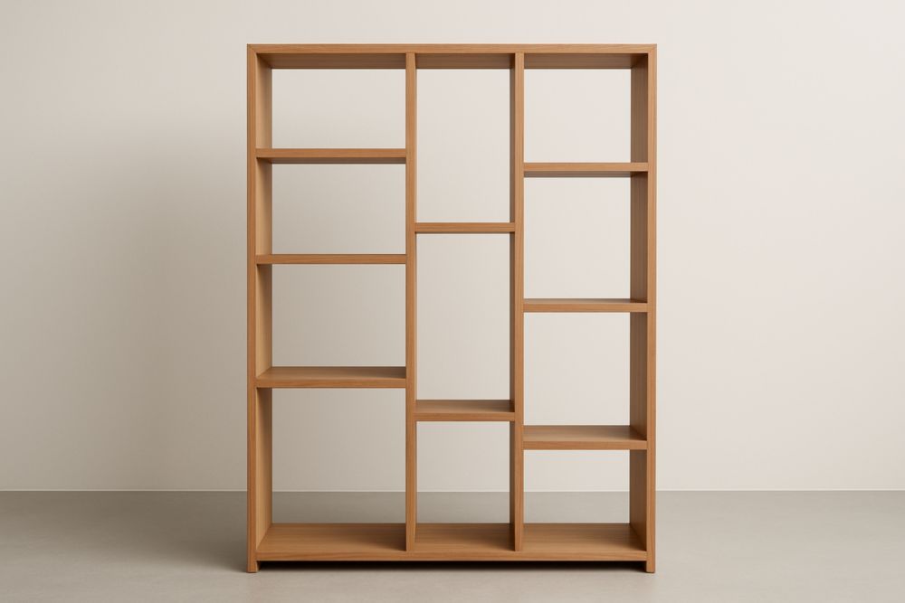 Étagère en bois MDF finition chêne 180cm x 120cm x 30cm