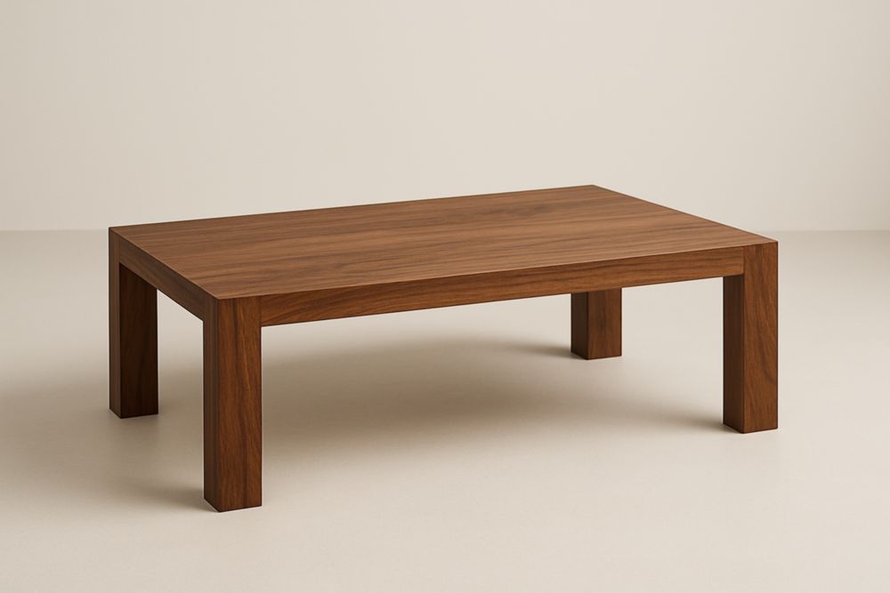 Table basse rectangulaire en bois massif Marron 120x60x40 cm