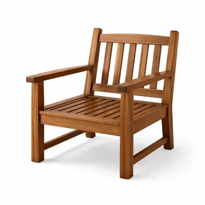 Chair Solid Acacia Wood Outdoor Brown-ROOMGLOWZ