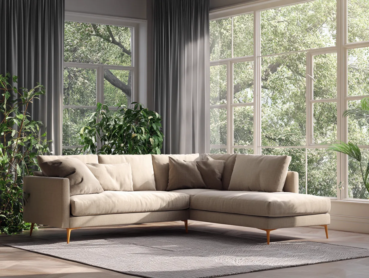 Sofás rinconeros - tela-madera - 272x162x87 cm - beige - estilo moderno-Dengohome