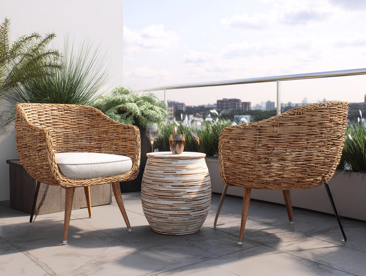 Sofás de jardín-ratán-madera-132x76x79cm-marrón/beige-estilo natural para exterior-Dengohome