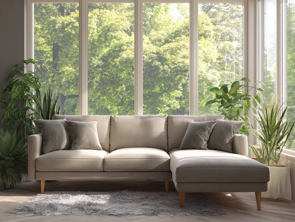 Sofás rinconeros - tela-madera - 275x165x88 cm - beige - estilo moderno-Dengohome