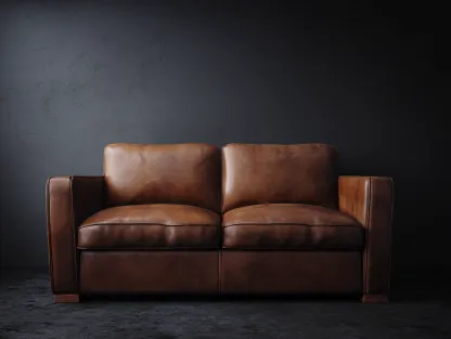 Sofás 2 plazas - cuero - 188x92x80 cm - marrón - estilo contemporáneo-Dengohome