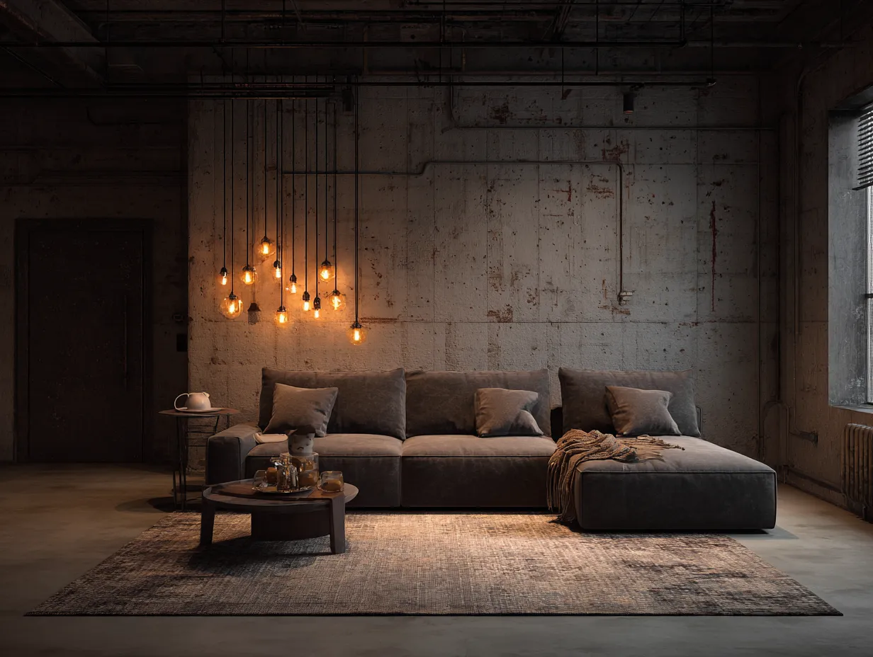 Sofás rinconeros - tela-madera - 285x170x82 cm - gris oscuro - estilo industrial-Dengohome