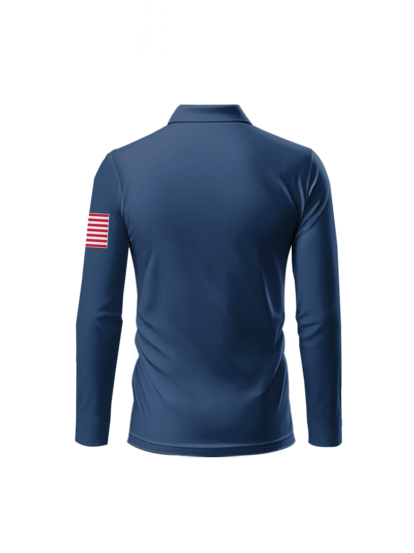 Men’s America 250th Anniversary Long Sleeve Shirt – Navy Blue Patriotic Flag Casual Top