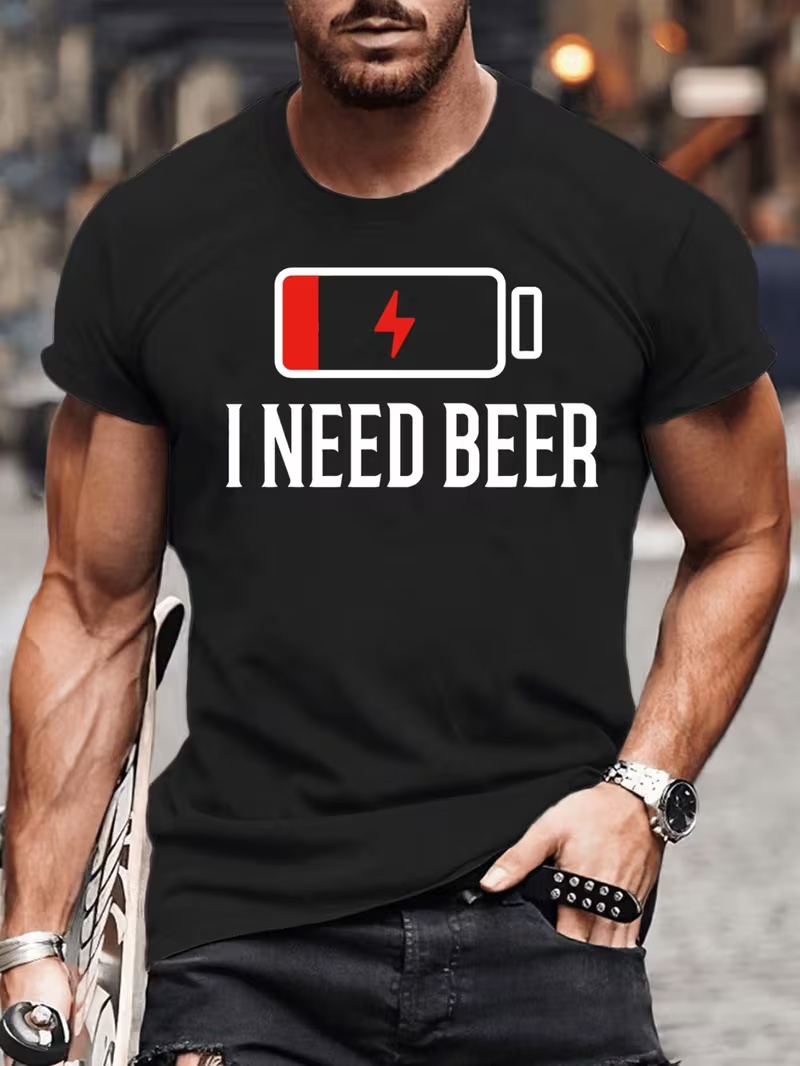 Original trendy brand cartoon men's crew-neck short-sleeved T-shirt