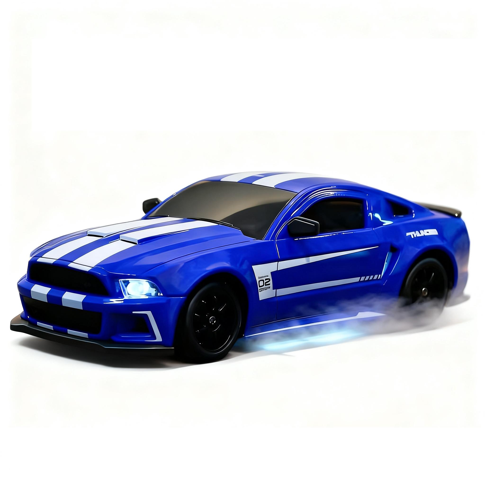 1:24 Scale Remote Control Drift Car - 2.4GHz 4WD RC Drift Car with LED Lights & Tires - Remote Control Racing Car. Perfect Birthday Gift for Kids