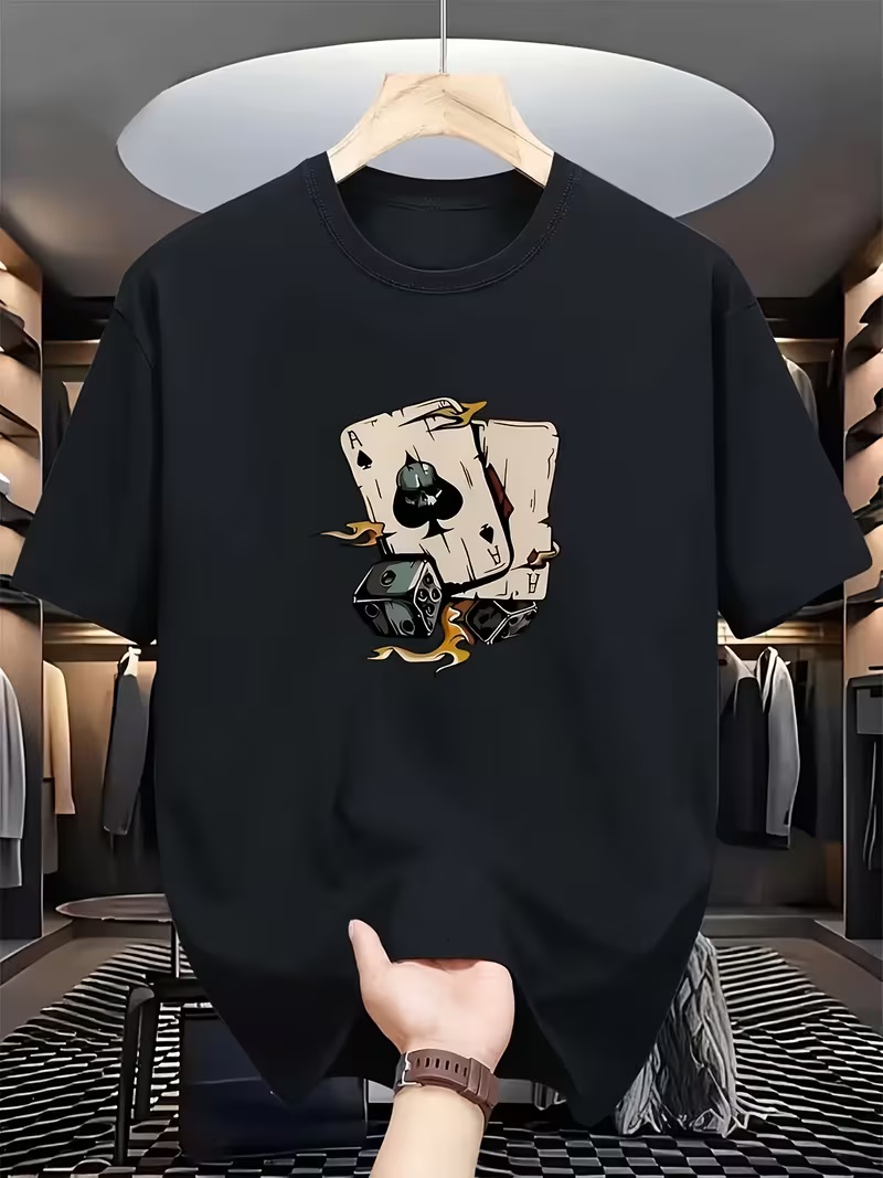 Original trendy brand cartoon men's crew-neck short-sleeved T-shirt