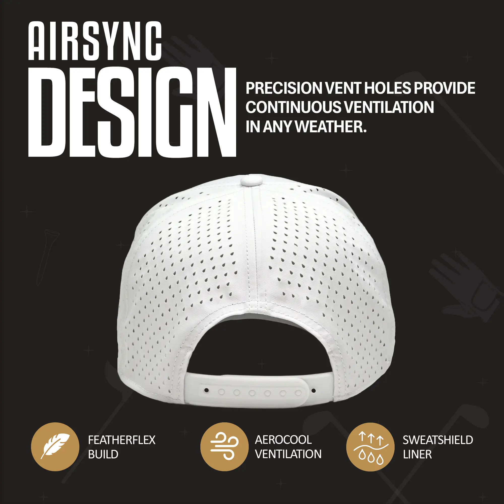 Curves and Clubs American Golf Hat - USA FLAG HAT - ONE SIZE FITS ALL GOLF HAT