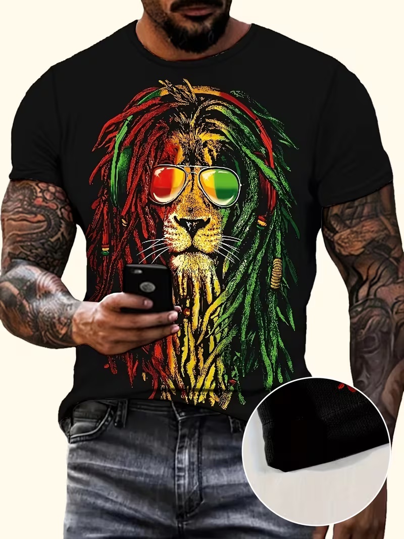 Original trendy brand cartoon men's crew-neck short-sleeved T-shirt
