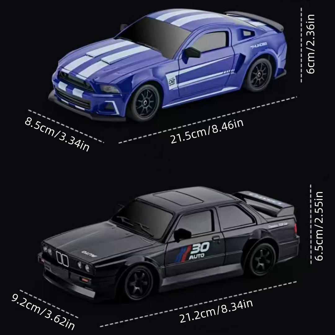 1:24 Scale Remote Control Drift Car - 2.4GHz 4WD RC Drift Car with LED Lights & Tires - Remote Control Racing Car. Perfect Birthday Gift for Kids