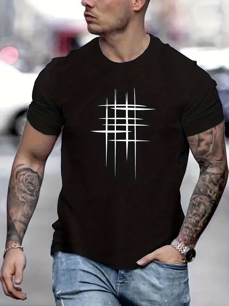 Original trendy brand cartoon men's crew-neck short-sleeved T-shirt