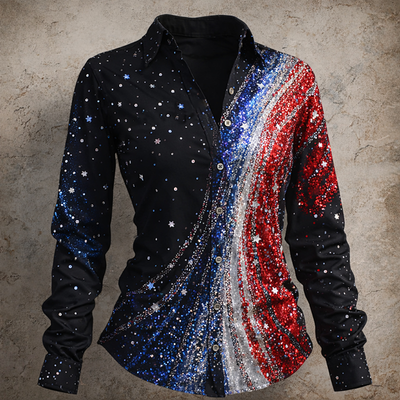 Women's US 250th Anniversary Print Casual Shirt