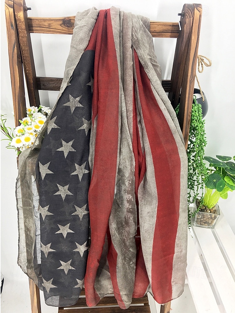 United States 250th Anniversary Women's Polyester Chiffon Scarf, Multiple Patterns, Lightweight and Breathable for Spring & Summer, Perfect for USA, Independence Day & Casual Wear 2026 - $14.99 &ndash;P6