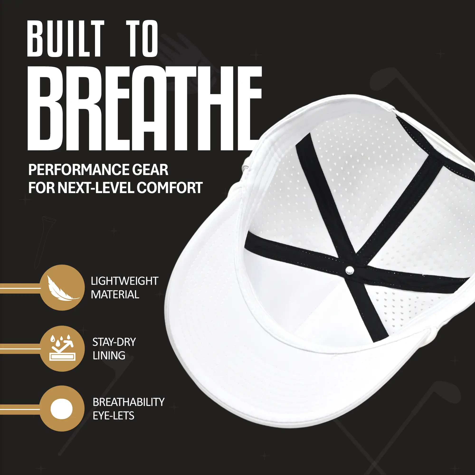 Curves and Clubs American Golf Hat - USA FLAG HAT - ONE SIZE FITS ALL GOLF HAT