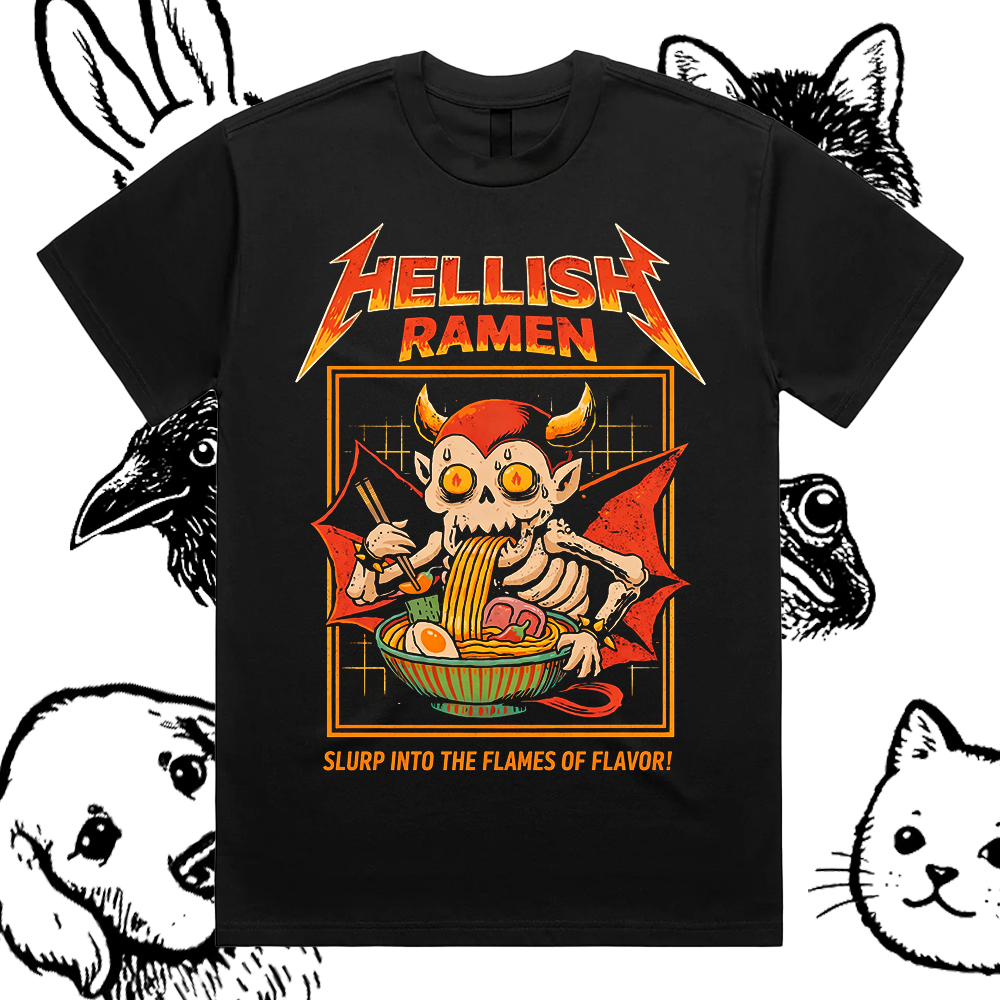 Hellish Ramen Metal Skeleton Slurp
