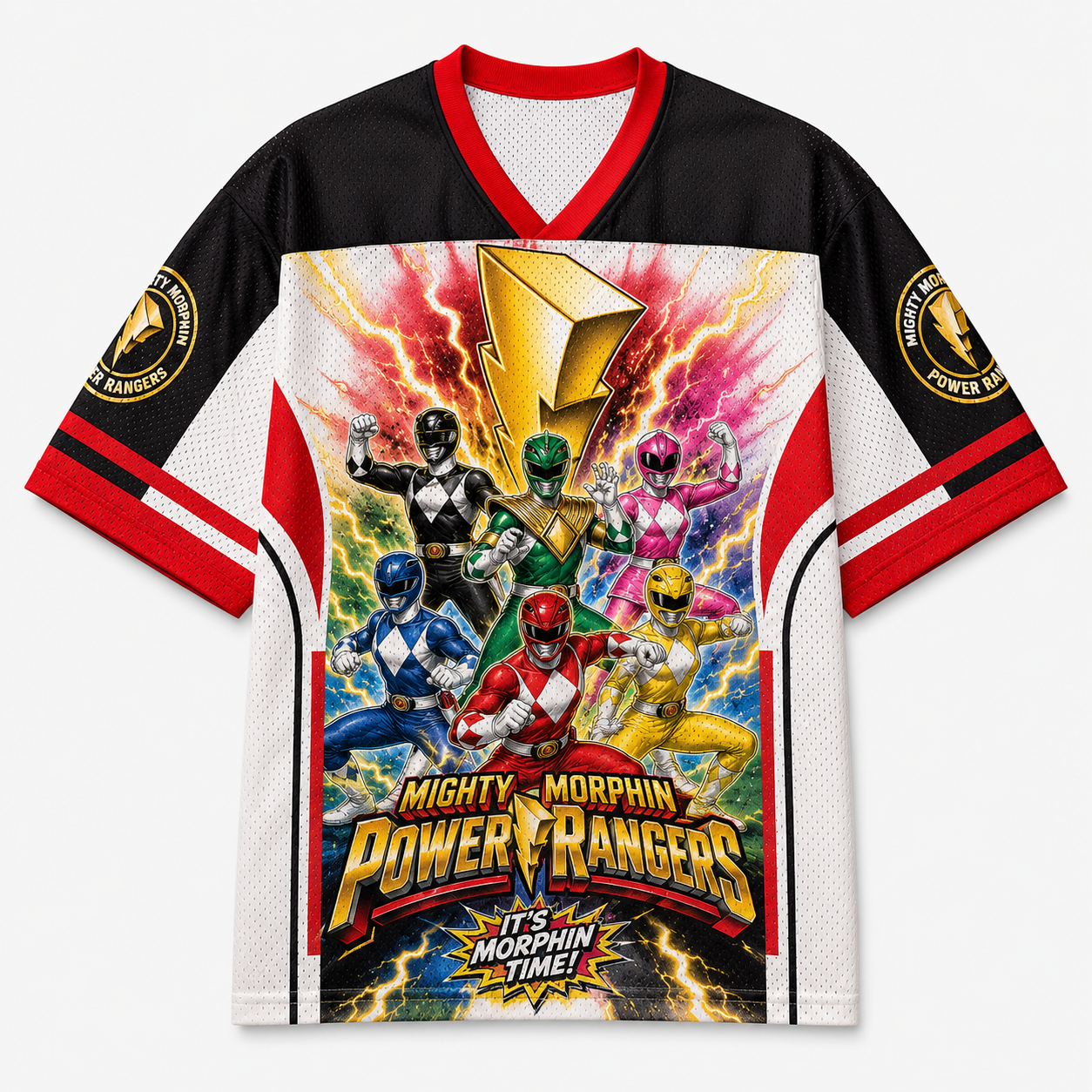 Mighty Morphin Power Rangers Jersey Shirts