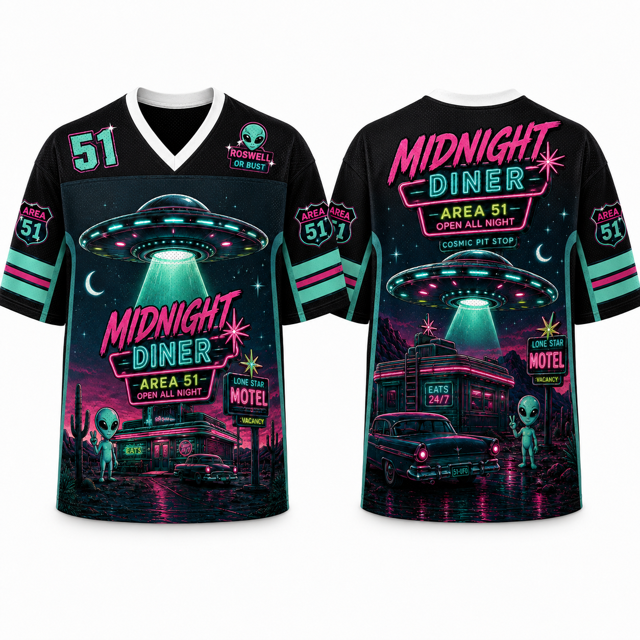 Alien "Midnight Diner"  Jersey Shirts