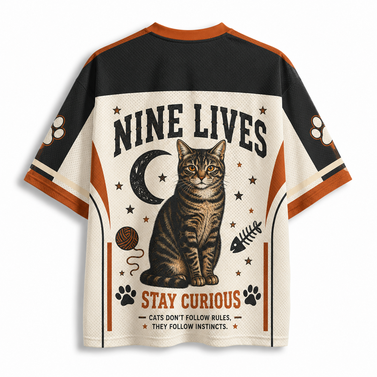 "Cat Club" V-neck mesh Jersey